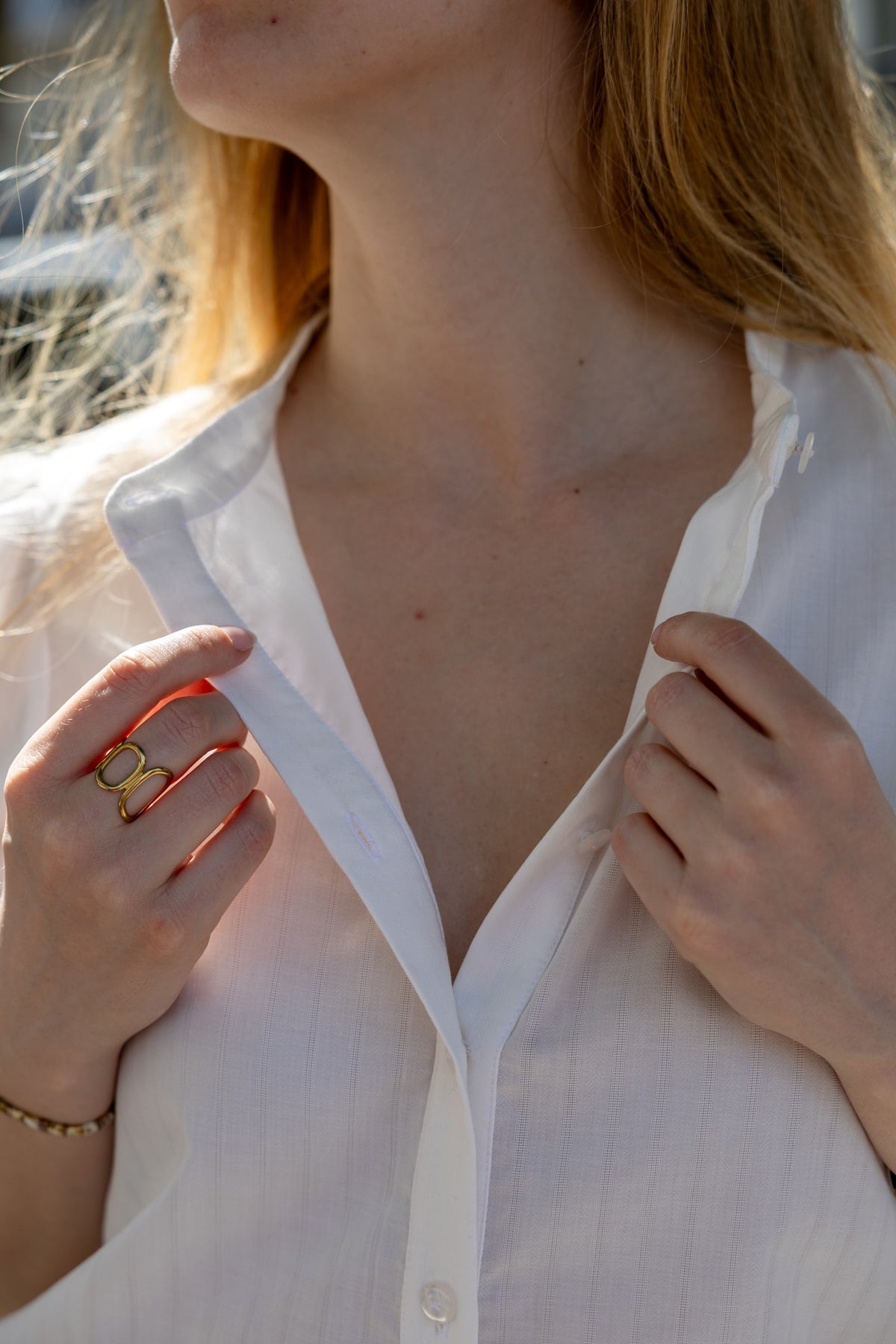 LE CHEMISIER CLEO BLANC