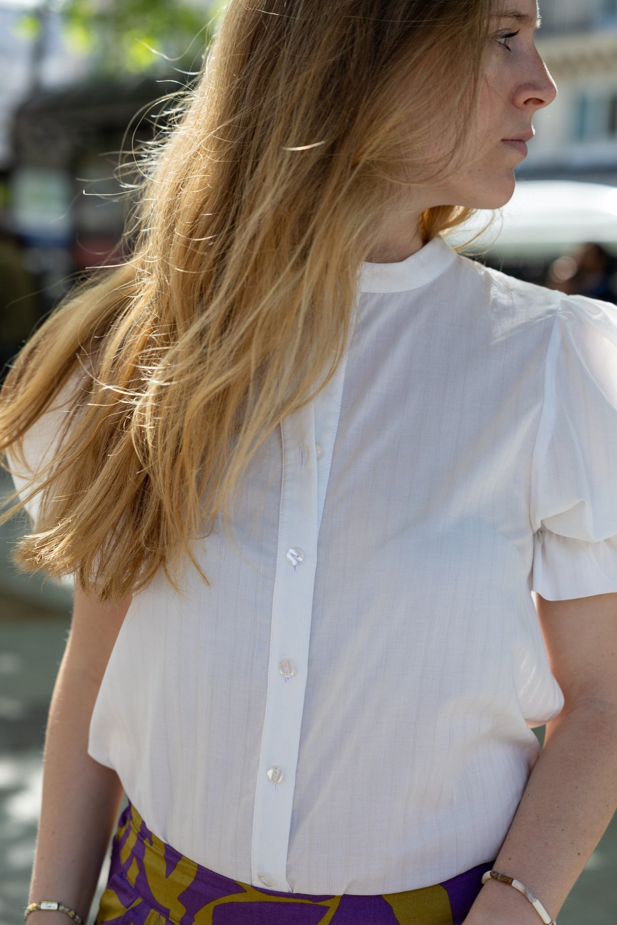 LE CHEMISIER CLEO BLANC