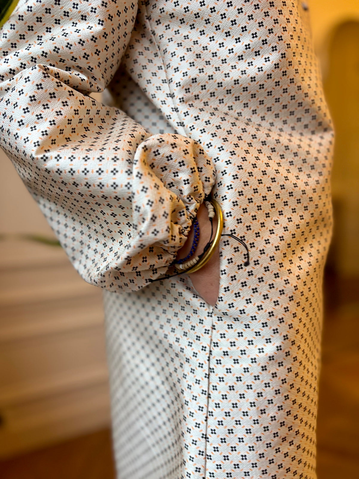 LA ROBE HERMINE JACQUARD BEIGE