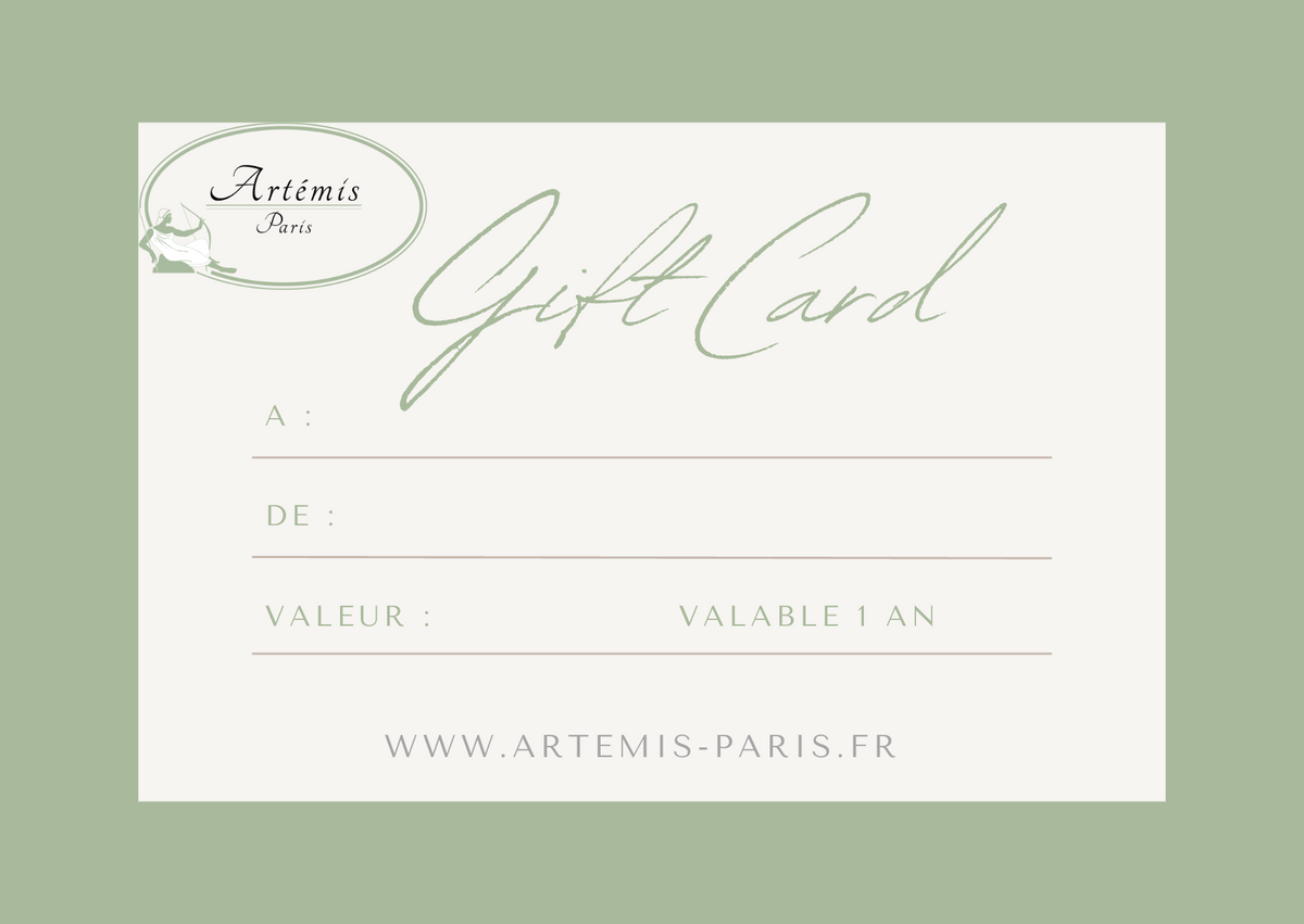 La carte Cadeau Artémis-Paris